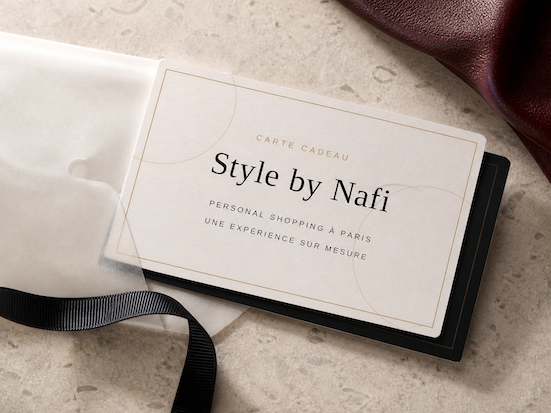 Carte cadeau Style by Nafi pour une session de personal shopping à Paris